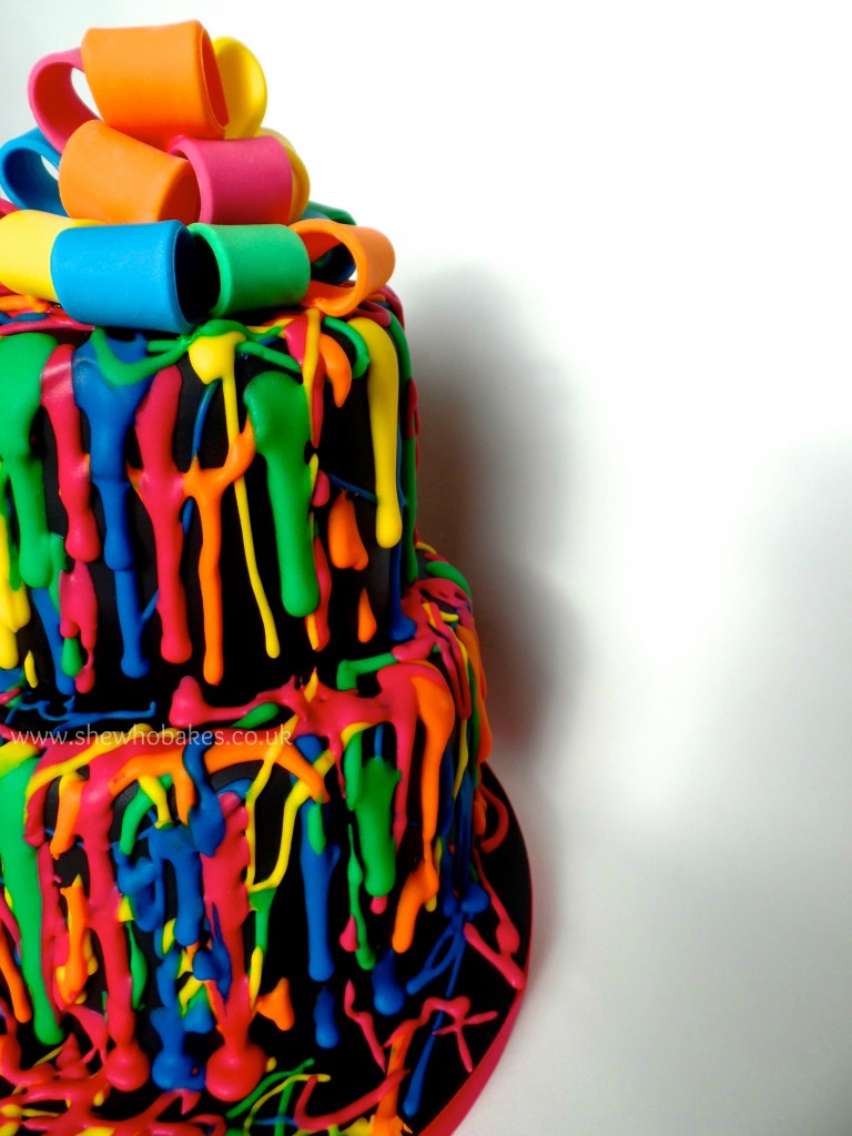 Loop Bow & Paint Drip Cake Tutorial