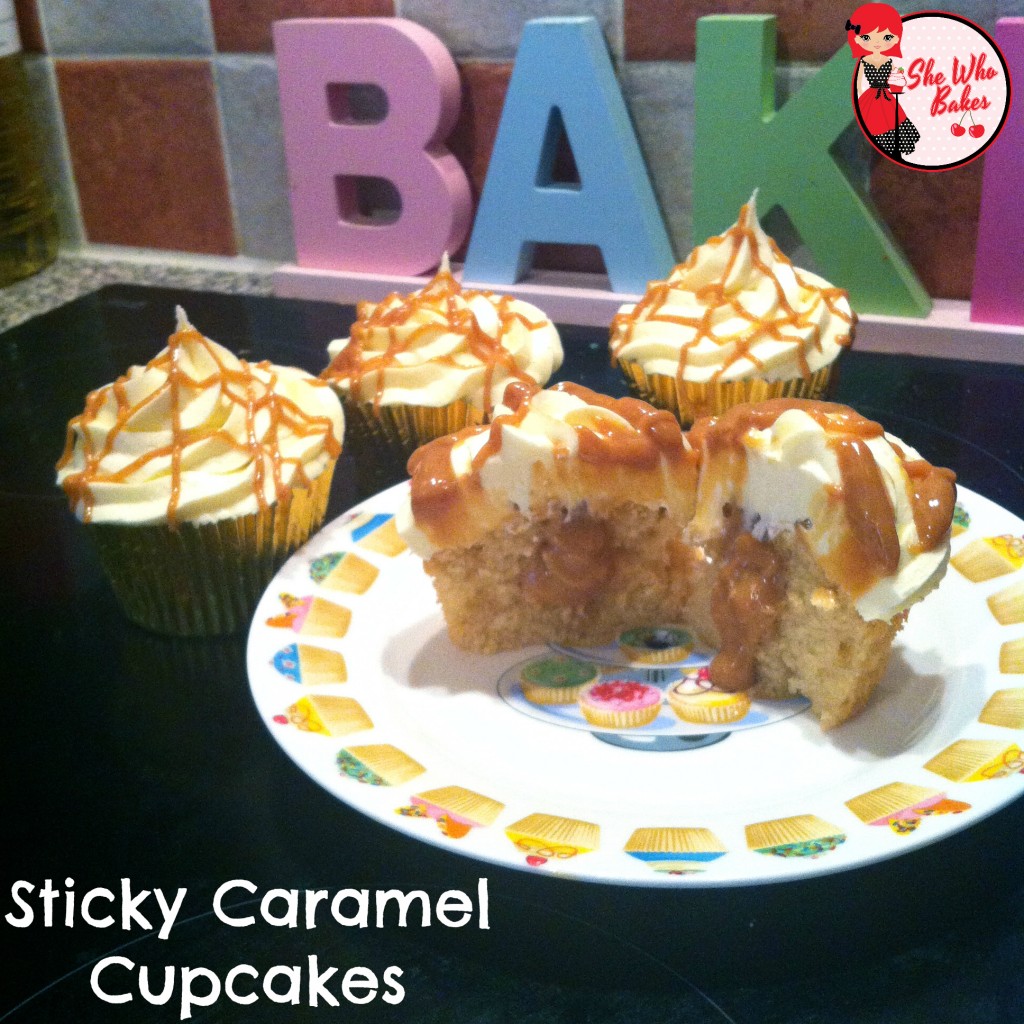 Sticky Caramel Cupcakes She Who Bakes