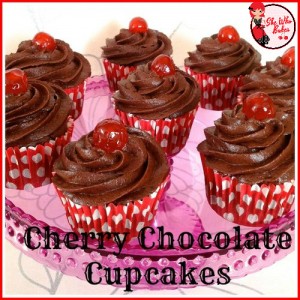 cherry choc cupcakes