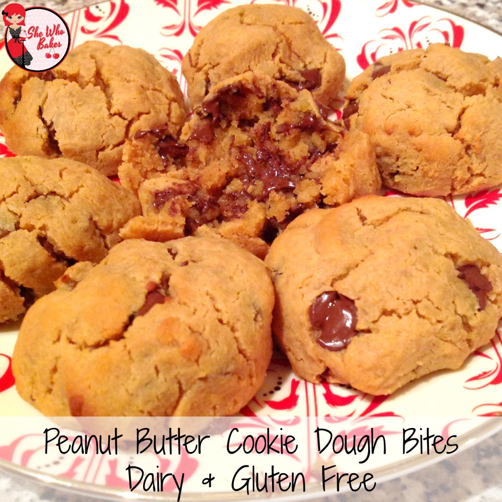 Peanut Butter Cookie Dough Bites Gluten and Dairy Free